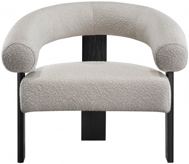 Meridian Furniture Winston Cream/Black Boucle Accent Chair-1