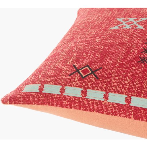 Surya Cactus Silk Bright Red 13"x20" Toss Pillow with Polyester Insert-1