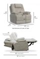Flexsteel® Zecliner Model 2+ Dove Power Lift Sleep Recliner with Power Headrest and Lumbar-2