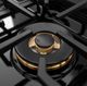 ZLINE Autograph Edition Paramount 48" 6.7 cu. ft. Black Satin Stainless Steel Dual Fuel Range with Champagne Bronze Accents-4