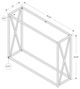 Monarch Specialties Inc. Glass Top 42"L Console Table with Gold Metal Frame-3