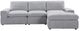 Primo International™ Momento Light Gray 4-Piece Modular Sofa with Ottoman-3