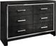 Signature Design by Ashley® Kaydell 2-Piece Black King Upholstered Panel Headboard Bedroom Set-2