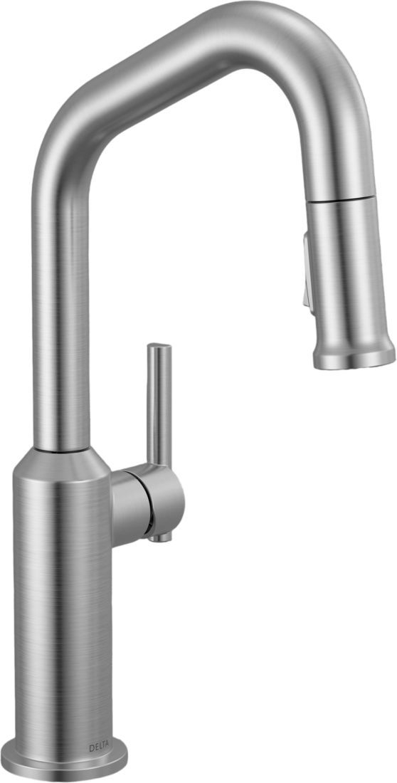 Delta Cordova™ Arctic Stainless Single Handle Pull-Down Bar/Preparation Kitchen Faucet-0