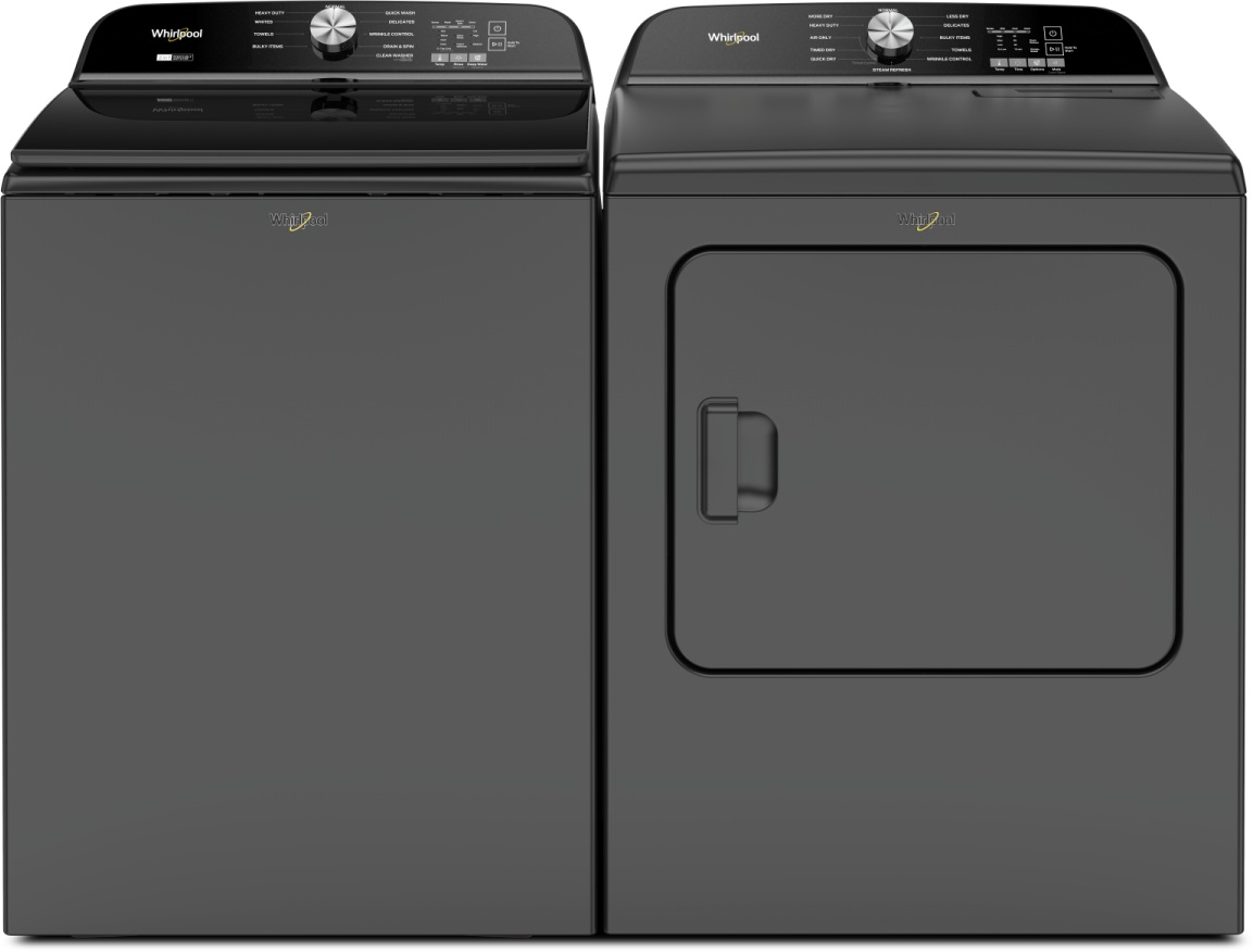 Whirlpool Top Load Pair (WTW6157PB-YWED6150PB) - Black Whirlpool Top Load Pair (WTW6157PB-YWED6150PB) - Black