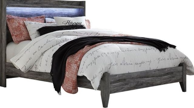 Signature Design by Ashley® Baystorm 4-Piece Gray Queen Panel Bed Set-1