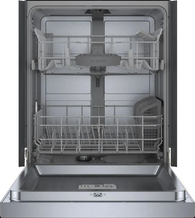 Bosch® 100 Series 24" Fingerprint Resistant Stainless Steel Front Control Built In Dishwasher-1