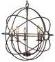 YHD Shooting Star Rustic Black 5-Light Orb Chandelier-2