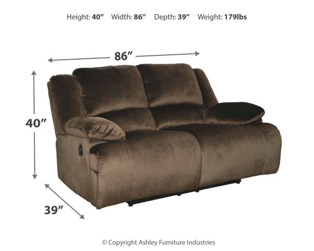 Signature Design by Ashley® Clonmel Chocolate Reclining Loveseat-3