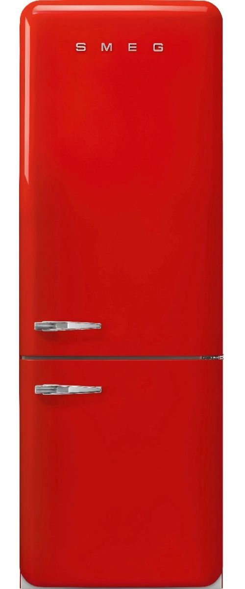 Smeg Retro Style 28 in. 18.0 Cu. Ft. Red Bottom Freezer Refrigerator-0