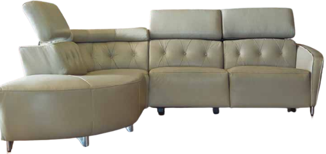 Fornirama 3788 4-Piece Taupe Power Reclining Sectional with Adjustable Headrest Set-0