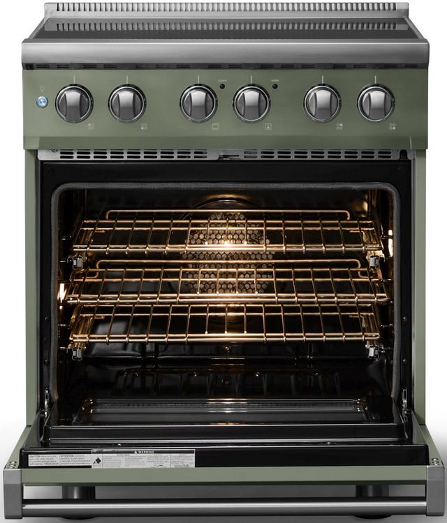 Viking® 5 Series 30" Eucalyptus Pro Style Induction Range with Polished Chrome Trim-1