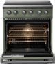 Viking® 5 Series 30" Eucalyptus Pro Style Induction Range with Polished Chrome Trim-1