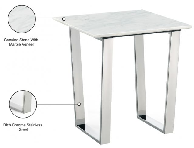 Meridian Furniture Carlton Chrome End Table-2
