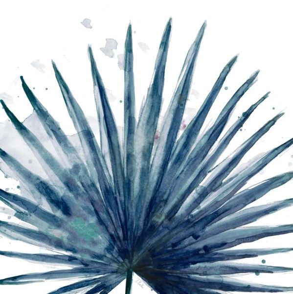 Classy Art Teal Palm Frond Square by Patricia Pinto Wall Art-0