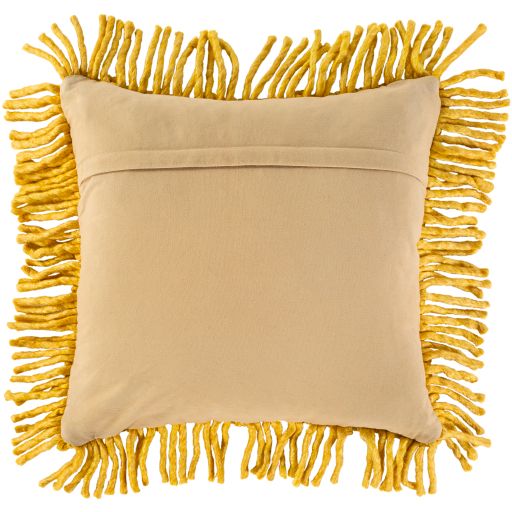 Surya Hylia Mustard 20"x20" Toss Pillow with Polyester Insert-3