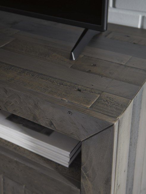 Signature Design by Ashley® Mayflyn Charcoal 75" TV Stand with Fireplace Option-2