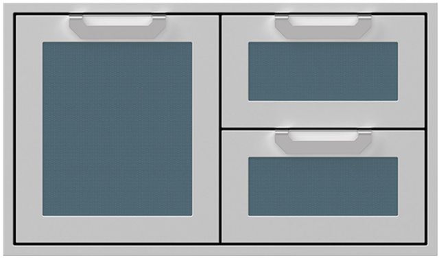 Hestan® AGSDR Series 36" Pacific Fog Outdoor Double Drawer and Storage Door Combination-0