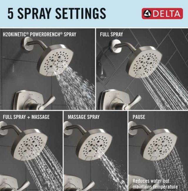 Delta Stryke® 14 Series Lumicoat® Stainless 7" Shower Only-3