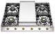 Ilve® Nostalgie II 36'' Stainless Steel Liquid Propane Gas Cooktop with Griddle-0