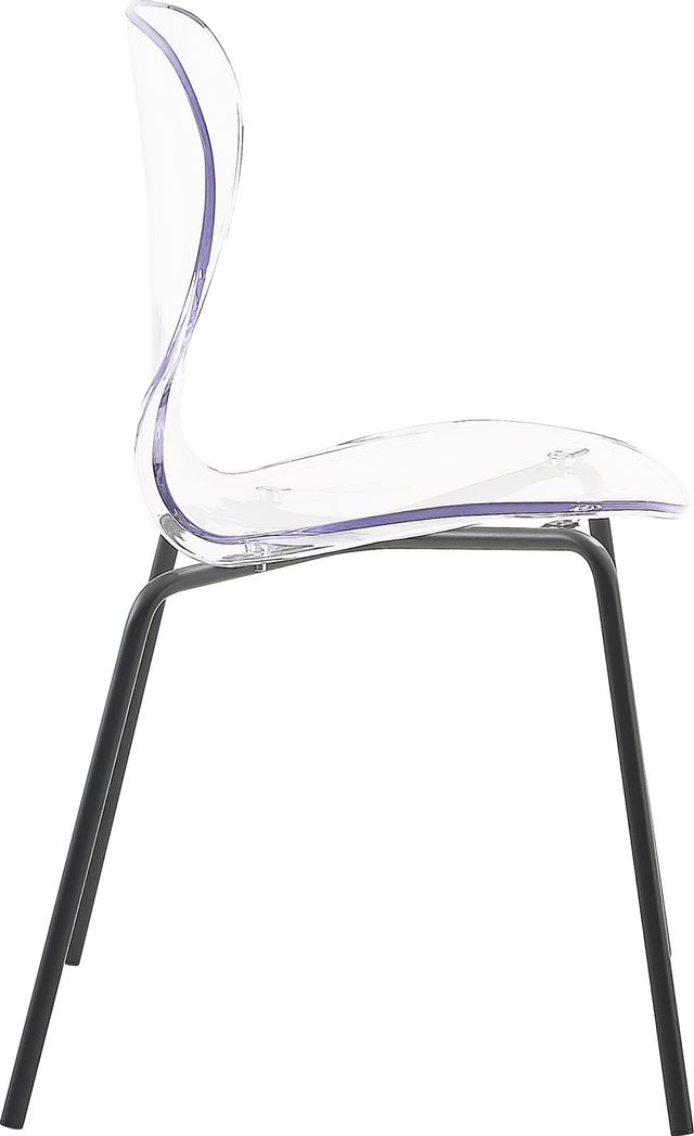 Meridian Furniture Clarion Clear/Matte Black Dining Chair-2