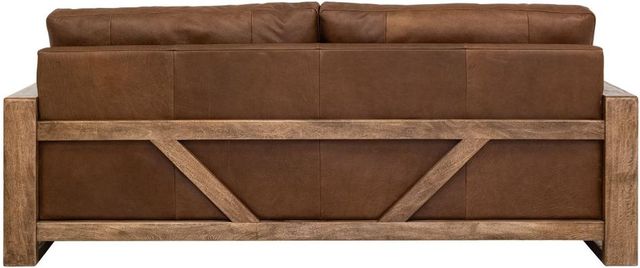 International Furniture Direct Ancora Brown Leather Sofa-3