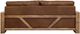 International Furniture Direct Ancora Brown Leather Sofa-3