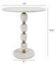 A & B Home White 19" Round Side Table-1