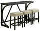 Furniture of America® Ptolema 4-Piece Brown/Beige Dining Table Set-0