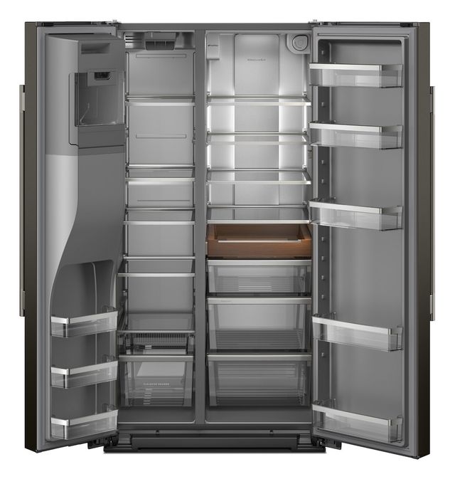 KitchenAid® 36" 20.8 Cu. Ft. Black Ore Counter Depth Side-by-Side Refrigerator with Exterior Ice and Water Dispenser-1