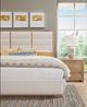 LM Co Home By Vaughan-Bassett Crafted Oak by Ben & Erin Napier Bleached White King Upholstered Panel Bed -3