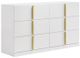 Coaster® Ines 5-Piece Navy/White High Gloss Eastern King Panel Bedroom Set-3