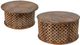 A & B Home 2-Piece Natural Burn Side Table Set-0