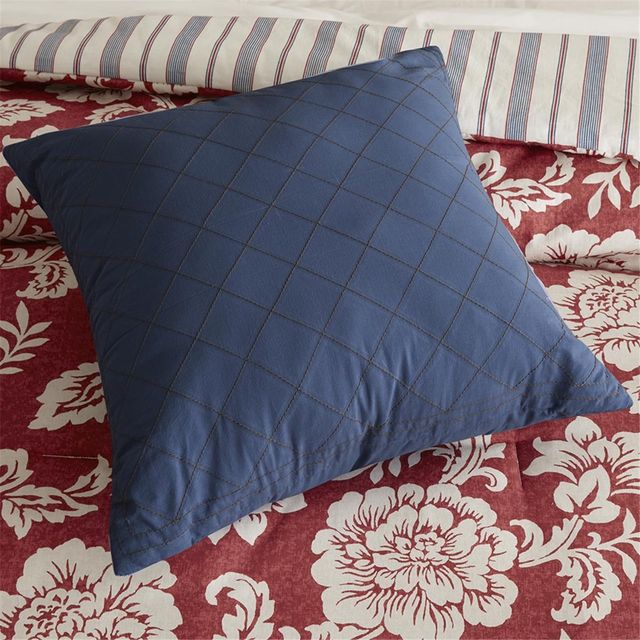 Olliix by Madison Park 9 Piece Red California King Lucy Cotton Twill Reversible Duvet Set-3