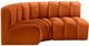 Meridian Furniture Arc 3-Piece Cognac Sectional-0
