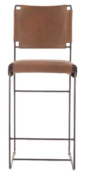 Home Trends & Design New York Brown Buffalo/Gray Septarian Counter Stool-1