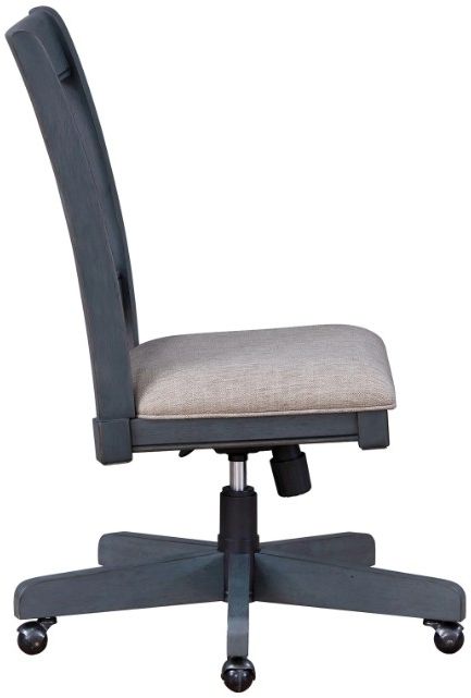 Legends Home Americana Corduroy Blue Office Chair-3