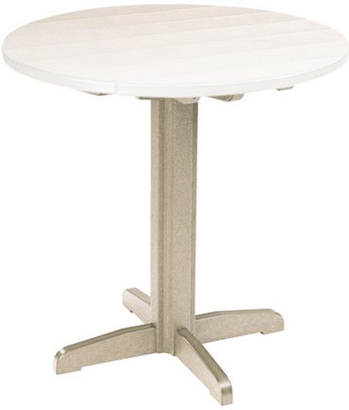 C R Plastic Generation Beige Pub Pedestal Base Table-0