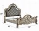 ACME Furniture Dresden Vintage Bone White Upholstered Eastern King Panel Bed-2