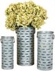 A & B Home 3-Piece Gray Iron Outdoor Bucket Set-0