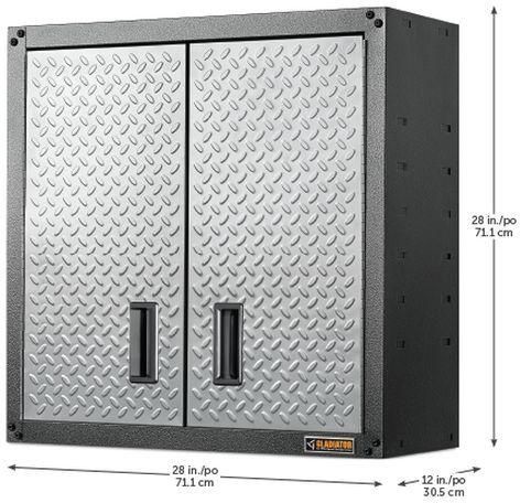 Gladiator® Ready To Assemble Full-Door Wall Gearbox-Silver Tread-2