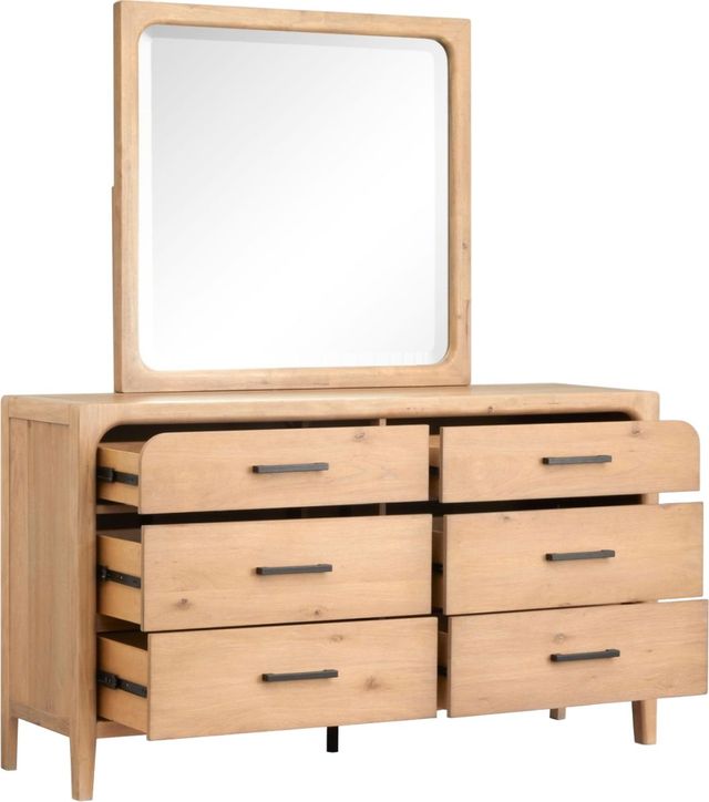 Magnussen Home® Somerset Butternut Dresser with Landscape Mirror-2