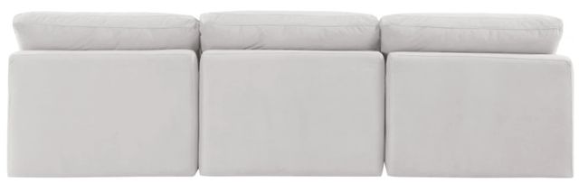 Meridian Furniture Indulge 3-Piece Cream Velvet Armless Sofa-3