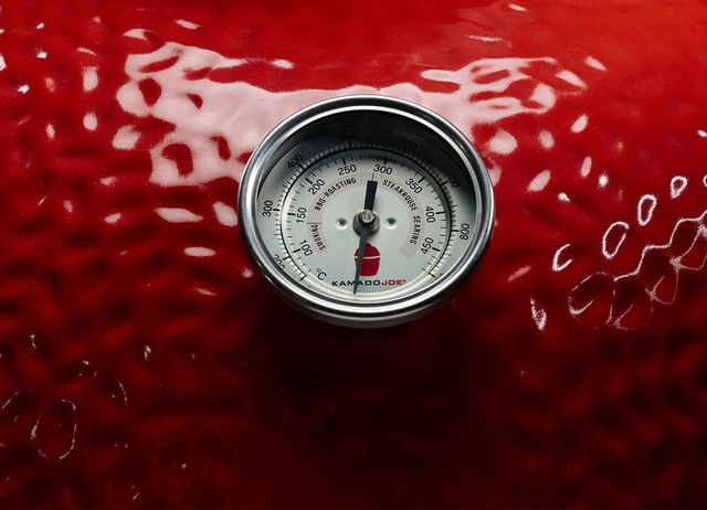 Kamado Joe® Big Joe® 58" Red Freestanding Charcoal Grill-2
