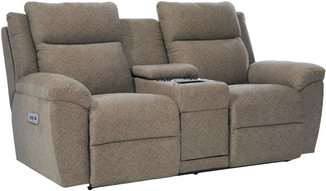La-Z-Boy® Joel Cocoa Power Reclining Loveseat with Console, Headrest, and Lumbar-0