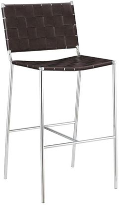 Coaster® Adelaide Brown/Chrome Upholstered Bar Stool