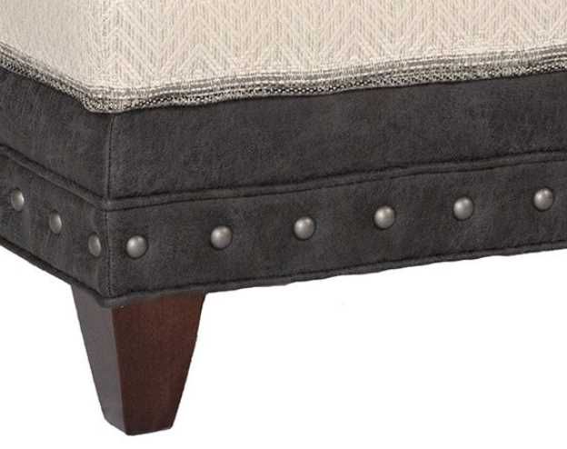 Marshfield Furniture Tanner Gray/White Ottoman-1