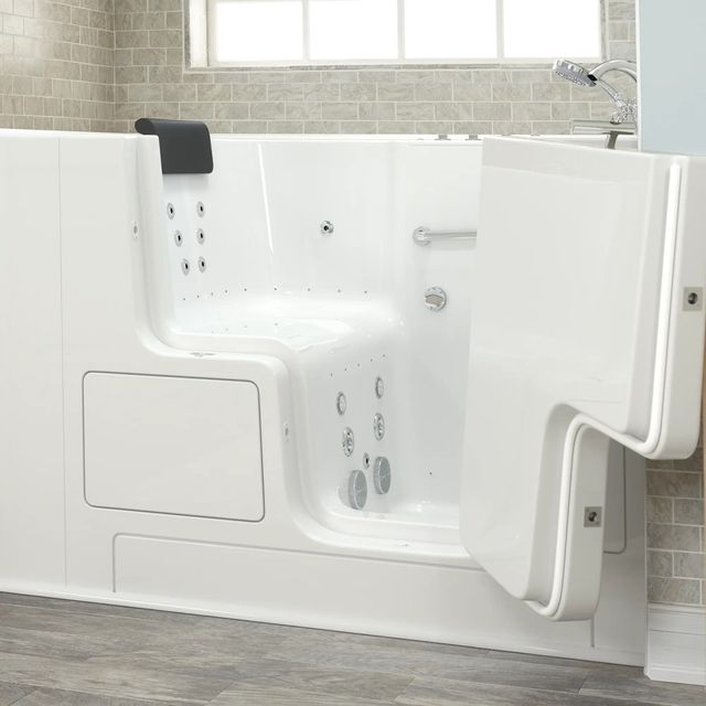American Standard Gelcoat Premium Series White 32" x 52" Walk-In Tub with Combination Air Spa and Whirlpool Systems - Right-Hand Drain with Faucet-4