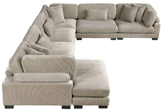 Homelegance® Traverse 6-Piece Taupe U-Shape Modular Sectional with Reversible Chaise-2