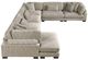 Homelegance® Traverse 6-Piece Taupe U-Shape Modular Sectional with Reversible Chaise-2